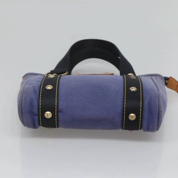 LOUIS VUITTON Antigua Cabas PM Tote Bag Canvas Blue Black M40090 LV Auth BA3231 - Picture 9 of 16